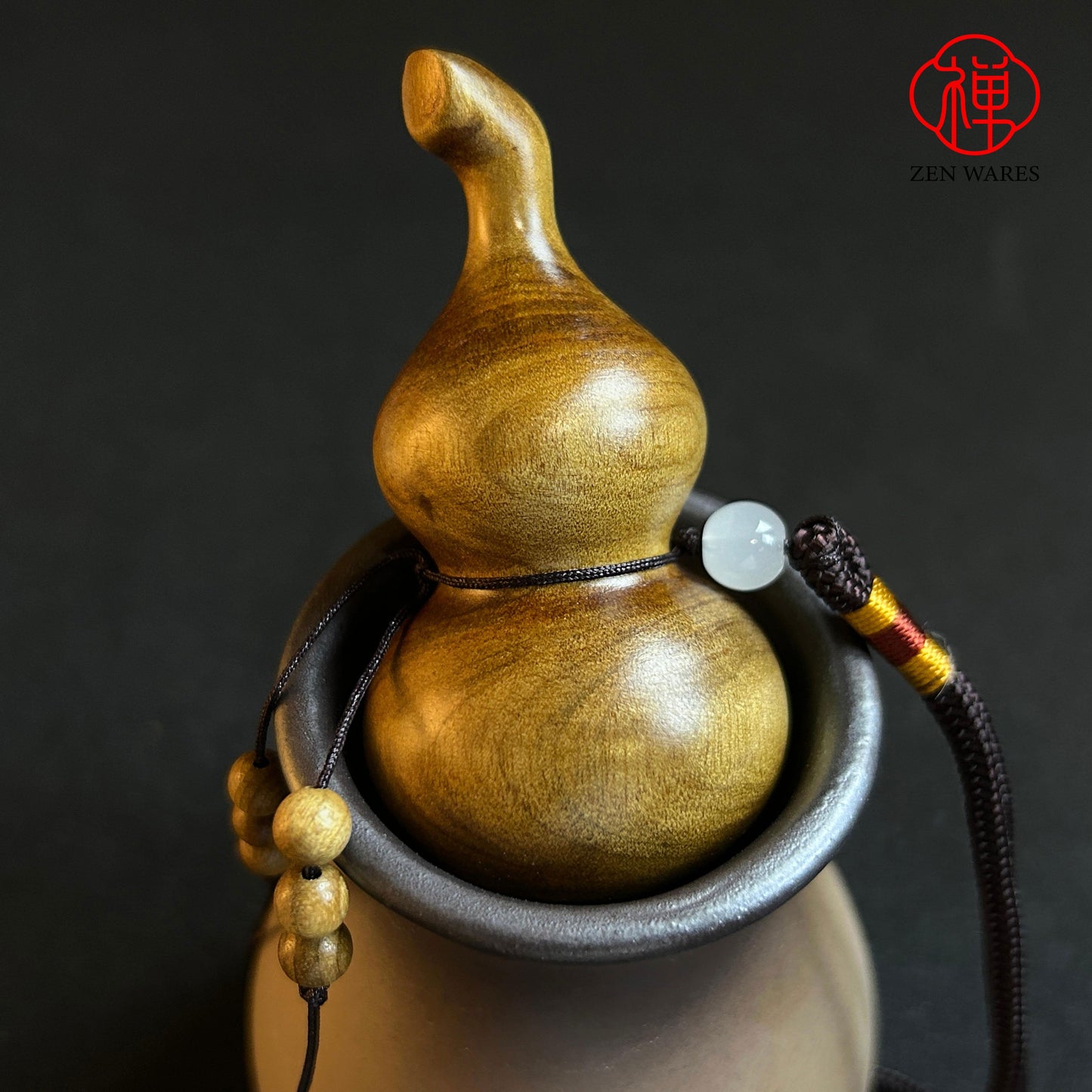 Golden nanmu gourd pendant authentic Chinese Sichuan G170920