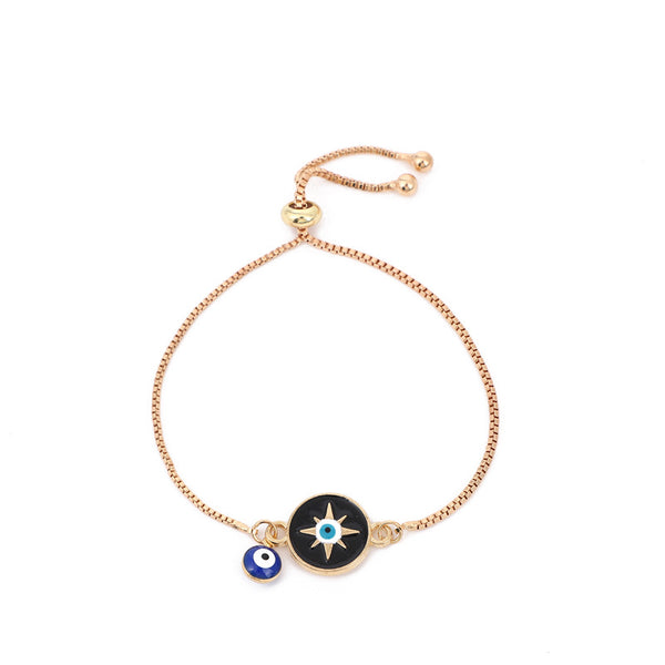 Spiritual Guardian and Peace, Demon's Eye Blue Eye Geometric Bracelet B070809