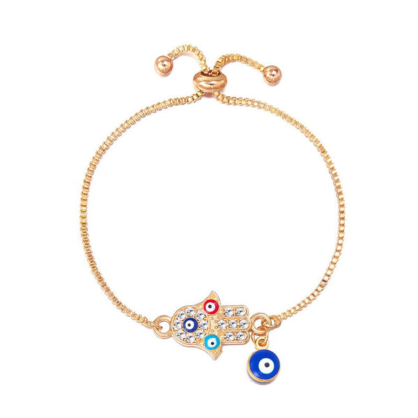 Bless the peace and bring good luck with the Hand of Fatima, Evil Eye Bracelet B120807